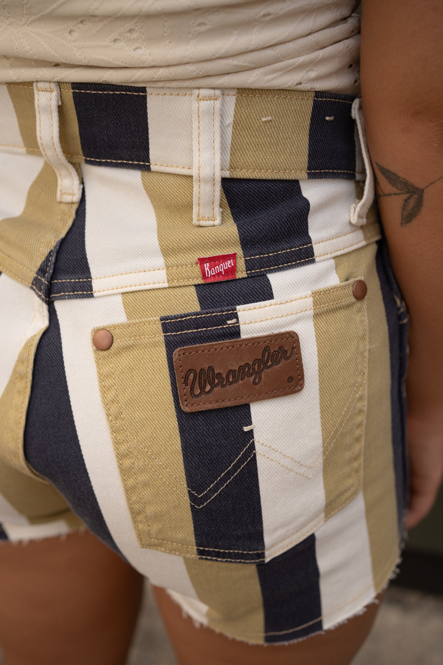 Wrangler Reworked Coors Stripe Shorts