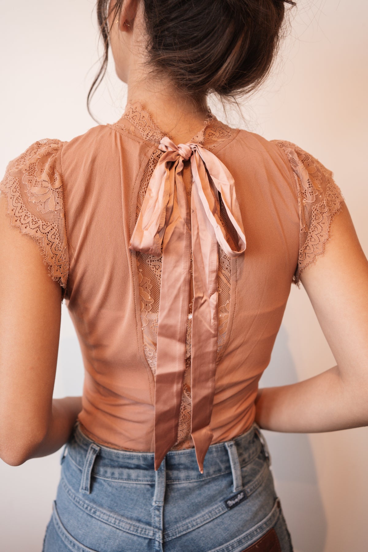 Terracotta Lace Bodysuit