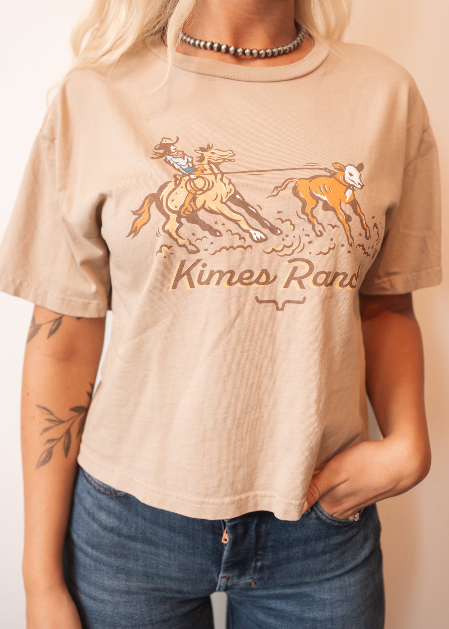 Kimes Lucky B Roper Tee Tan