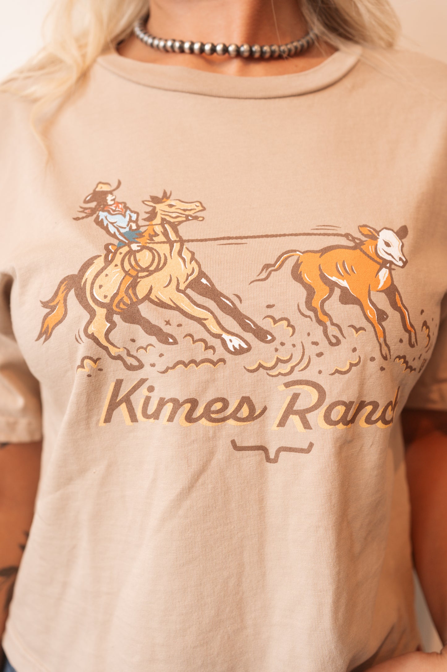 Kimes Lucky B Roper Tee Tan
