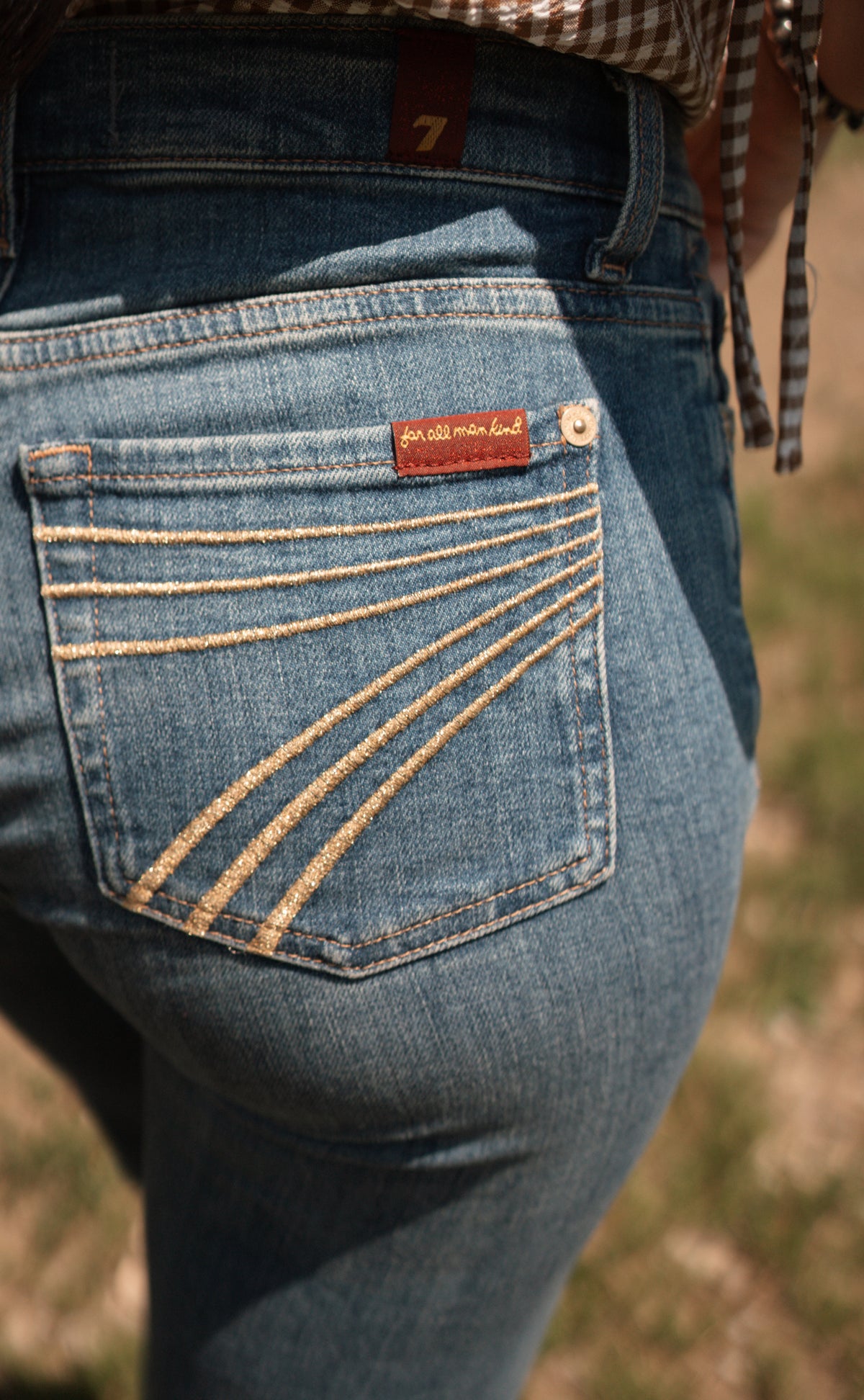 7 For All Mankind Dojo Retro Fade Gold Lightwash
