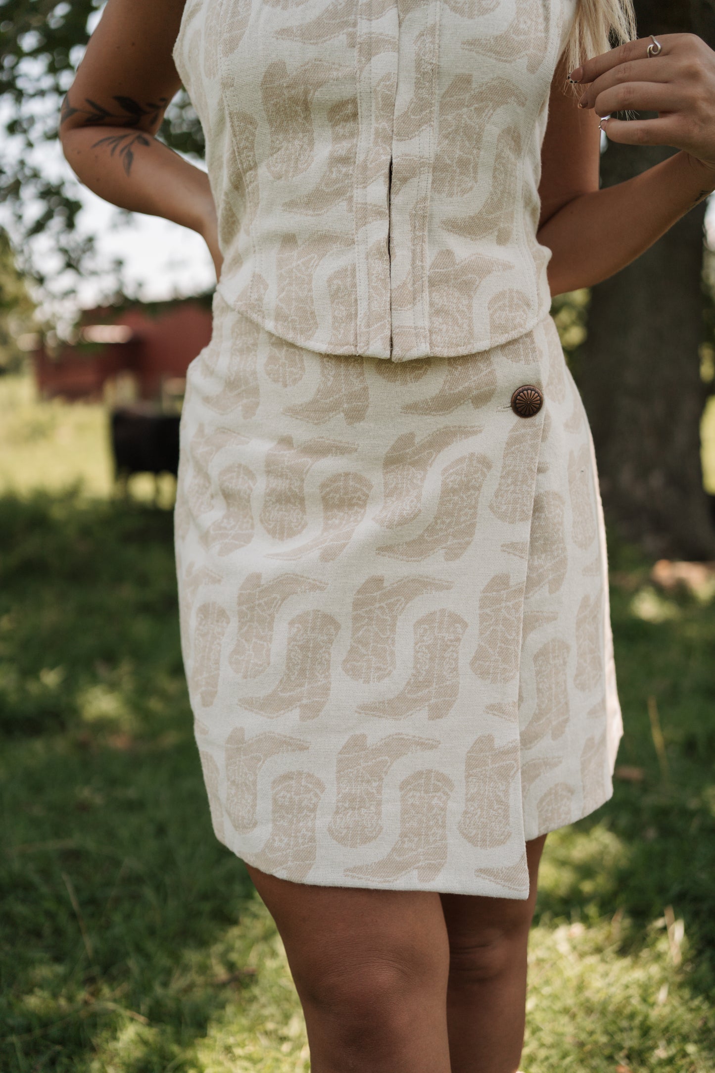Boots Mini Skirt