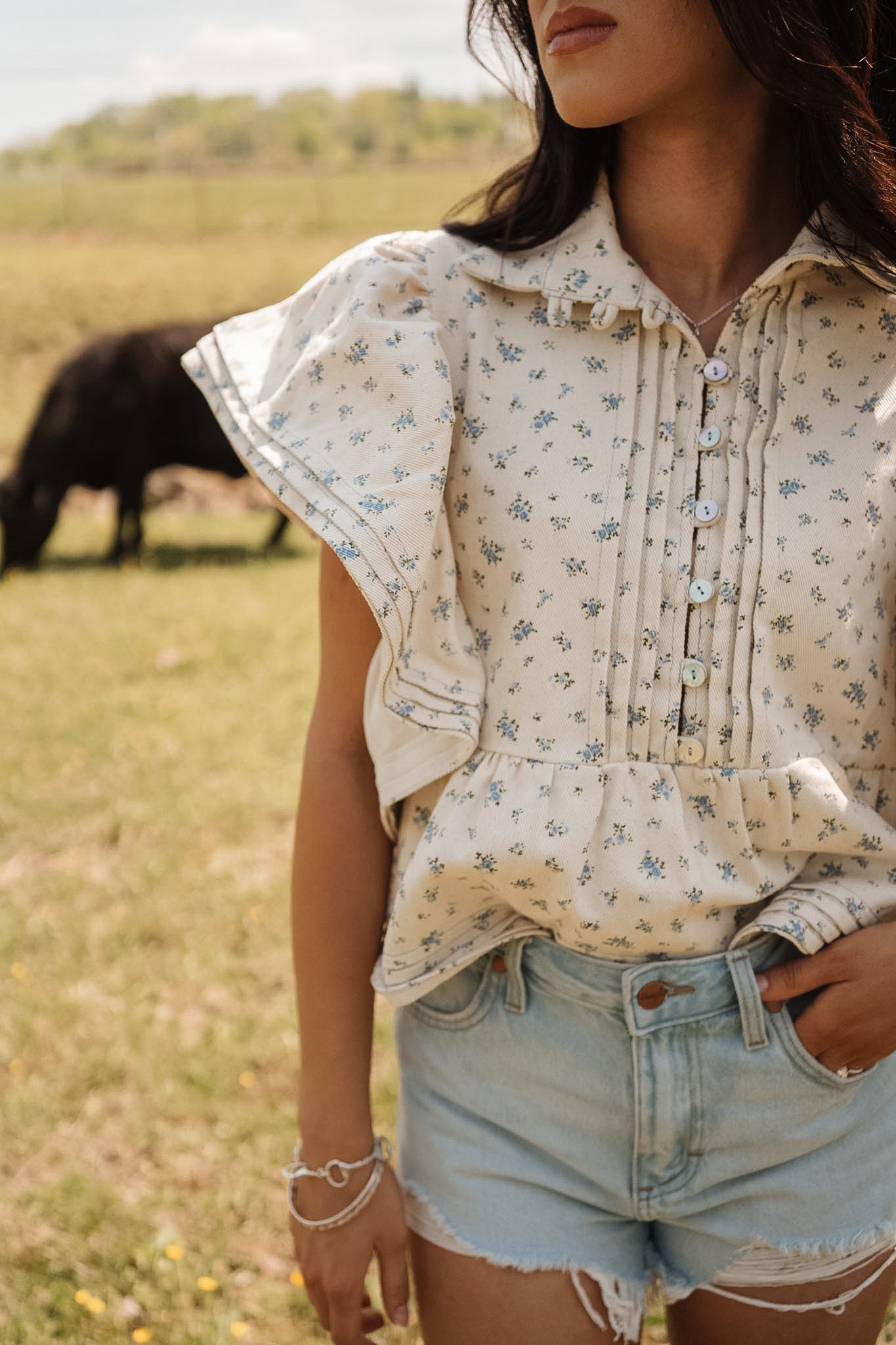 Floral Babydoll Blouse