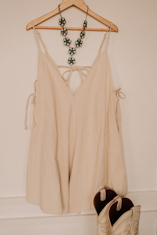 Take the Plunge Shorts Romper Sand