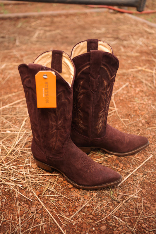 Stetson Plum Wine Suede Women's Boots