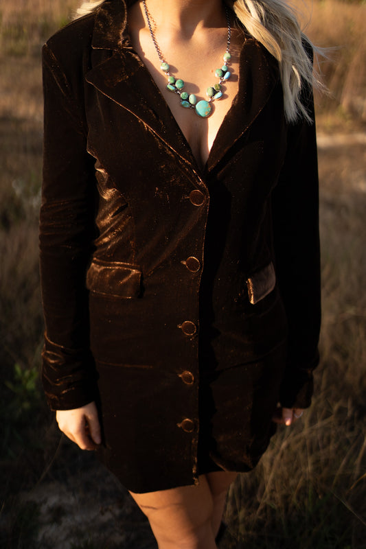 Felicity Chocolate Tassel Dress