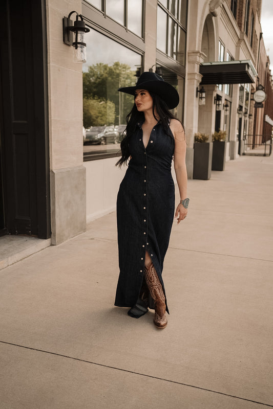 7 for All Mankind Halter Maxi Dress