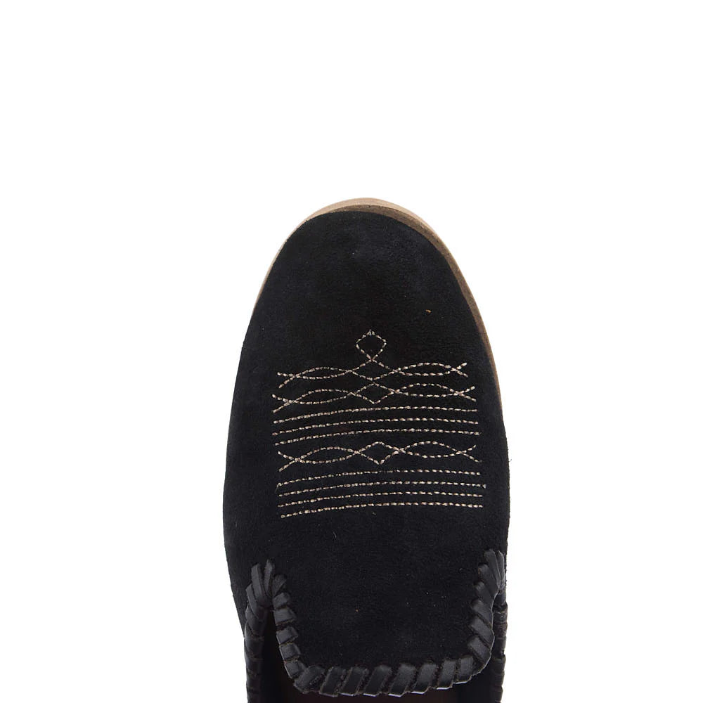 Roper Hampton Black Cow Suede Clog