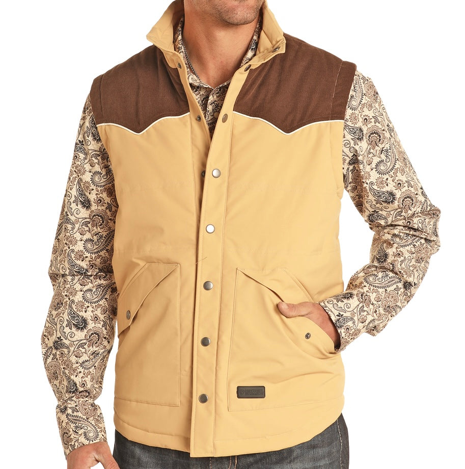 Powder River Yellow & Corduroy Vest