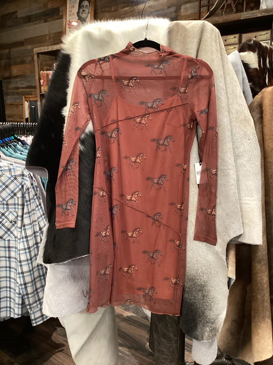 Rock & Roll Horse Print Dress