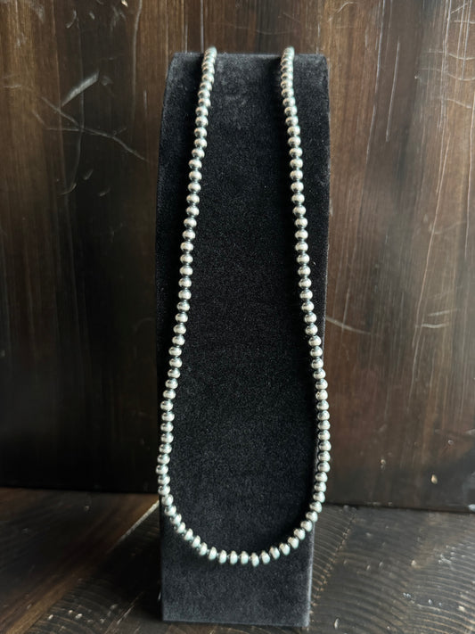 Authentic 5mm 22” Navajo Pearl Necklace