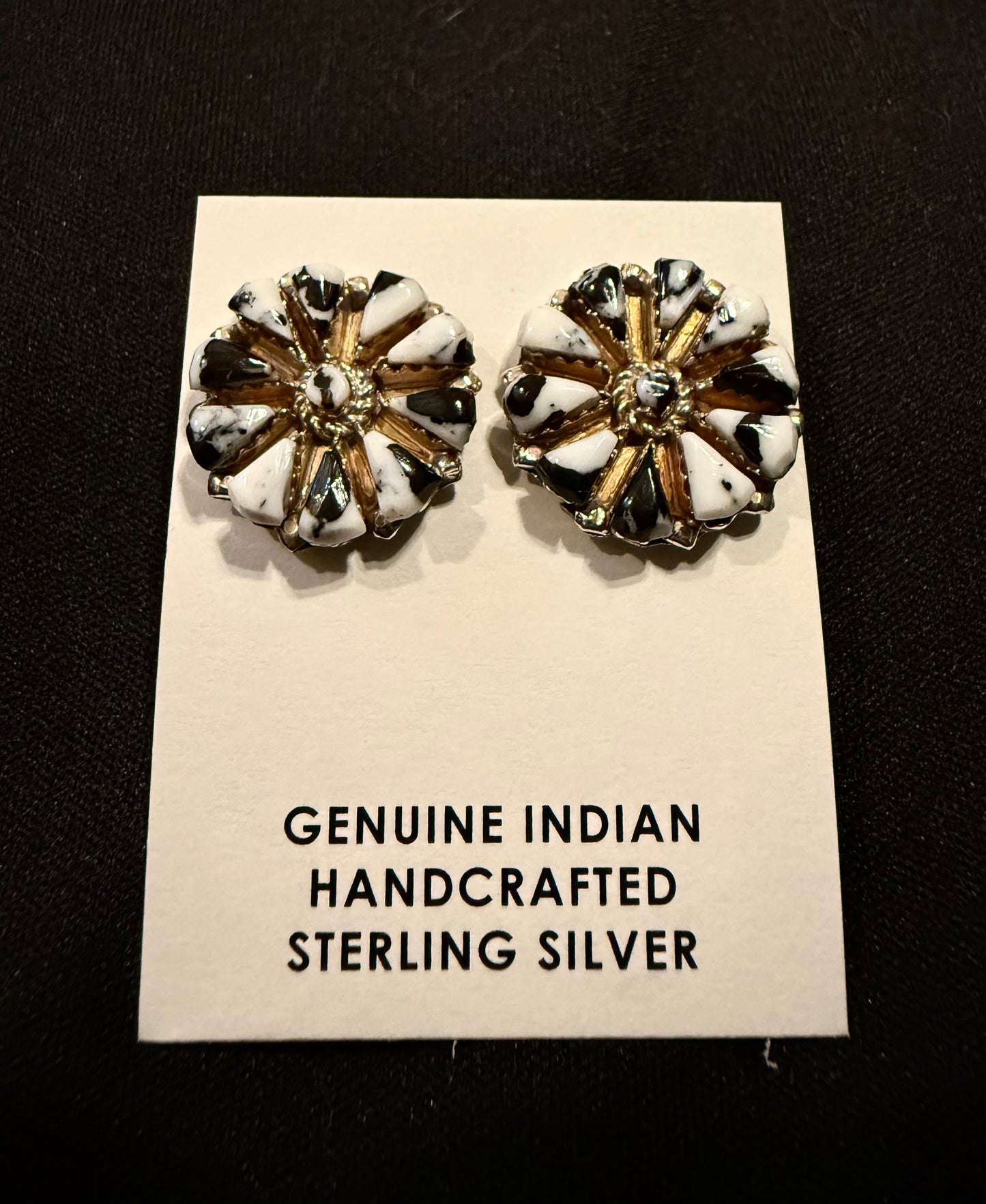 Authentic White Buffalo Cluster Earrings