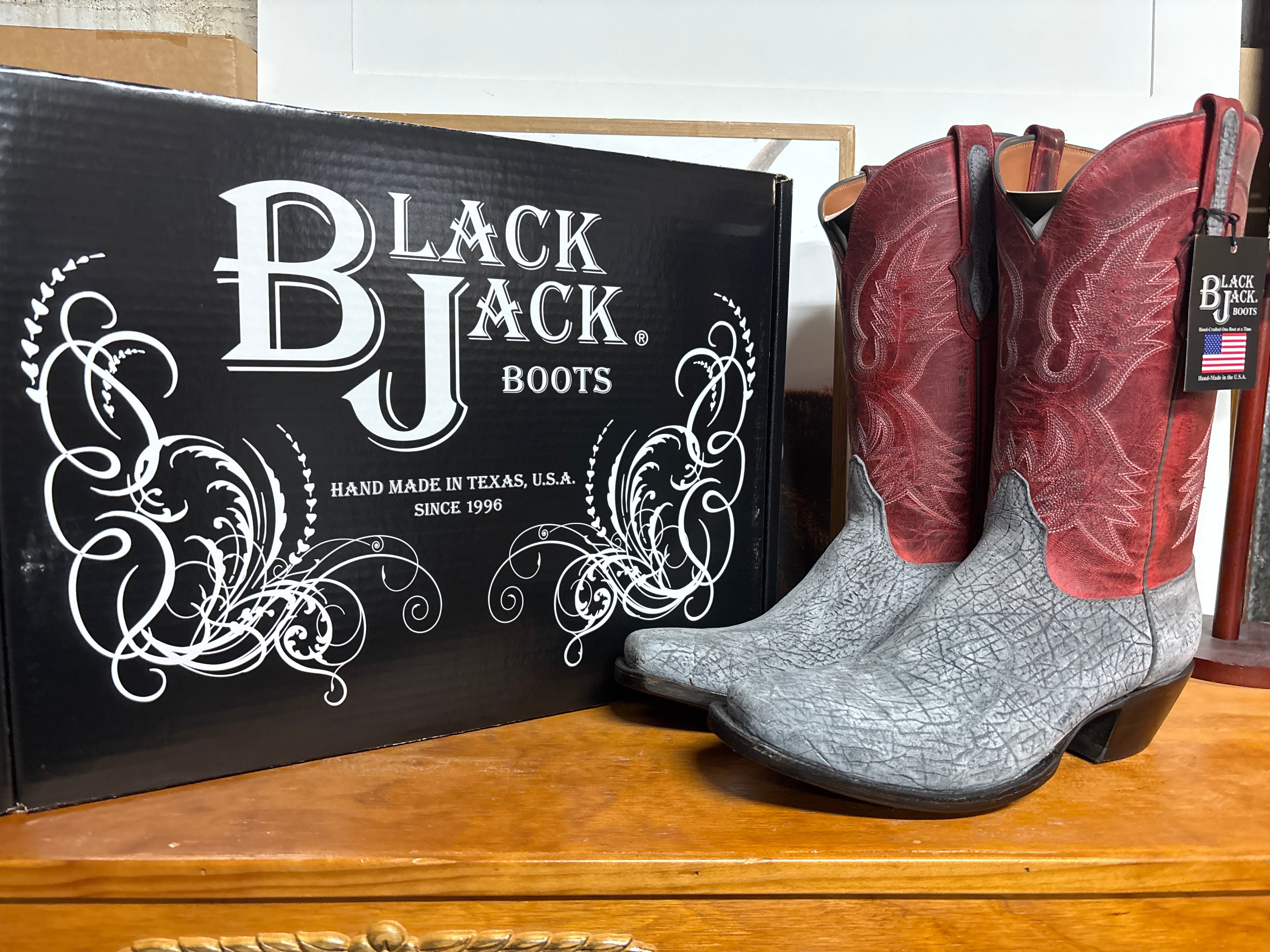 IRONHEART BOSSJACK ブーツジャック Black Jack Hippo Grey Boots – Wiseman's Western