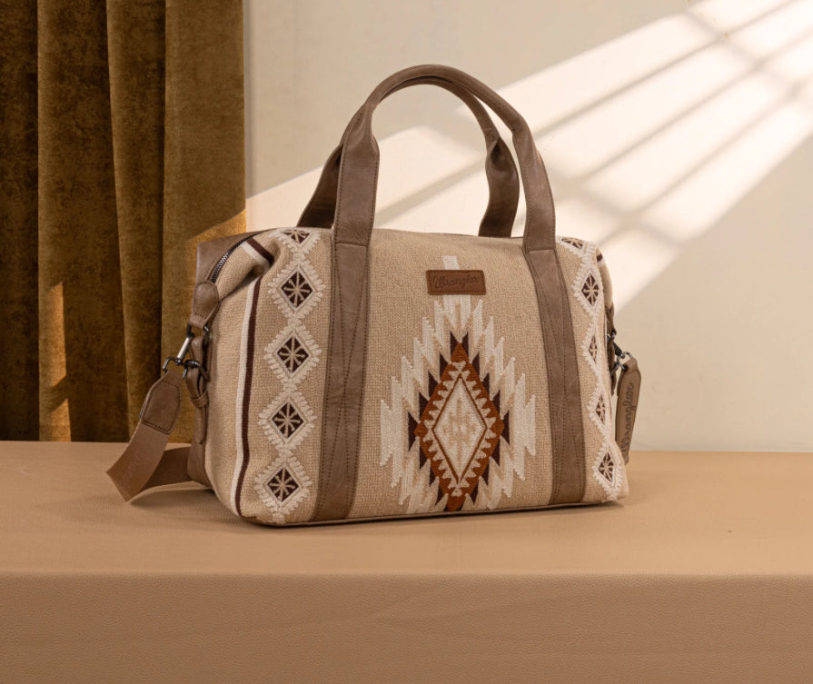 Wrangler Southwestern Print Duffle Bag - Khaki