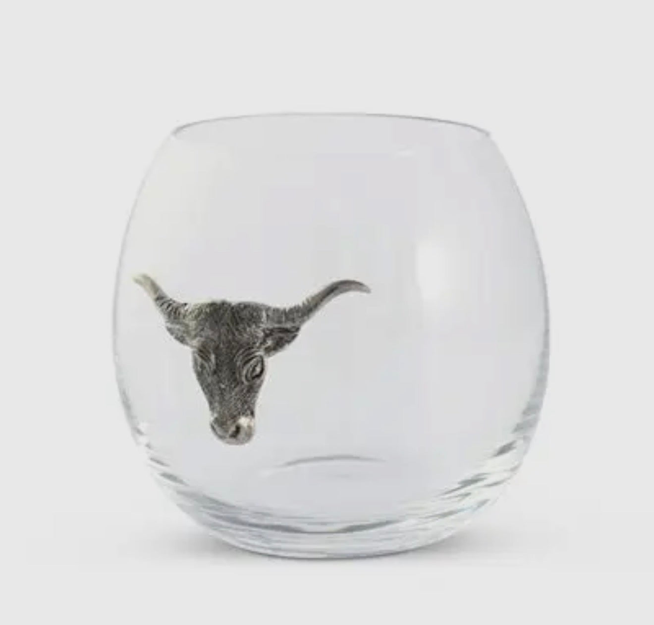 Longhorn stemless wine glass