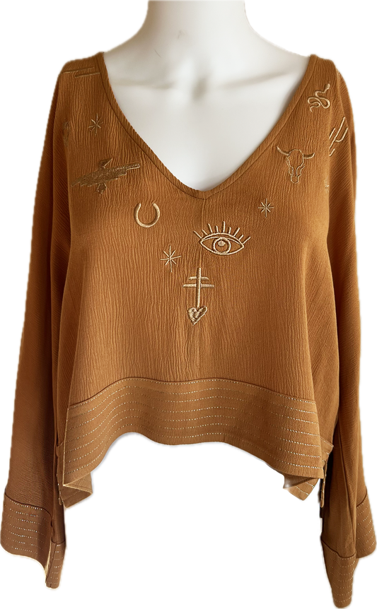 The Desert Tokens Embroidered Top