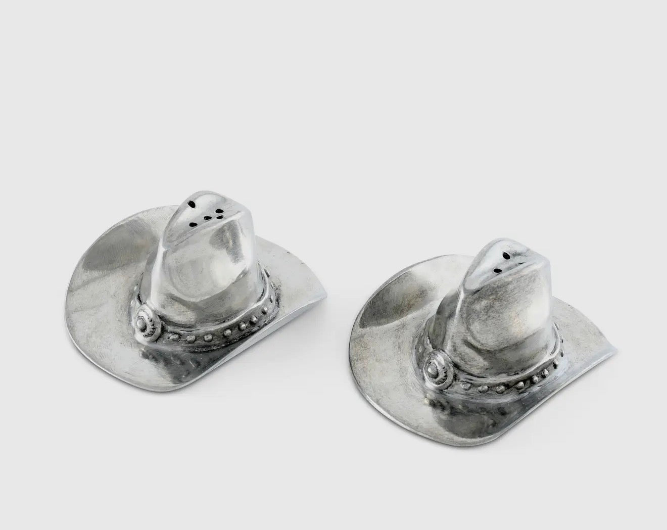 Pewter Cowboy hat Salt & Pepper shakers