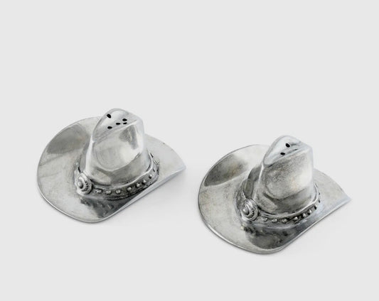 Pewter Cowboy hat Salt & Pepper shakers