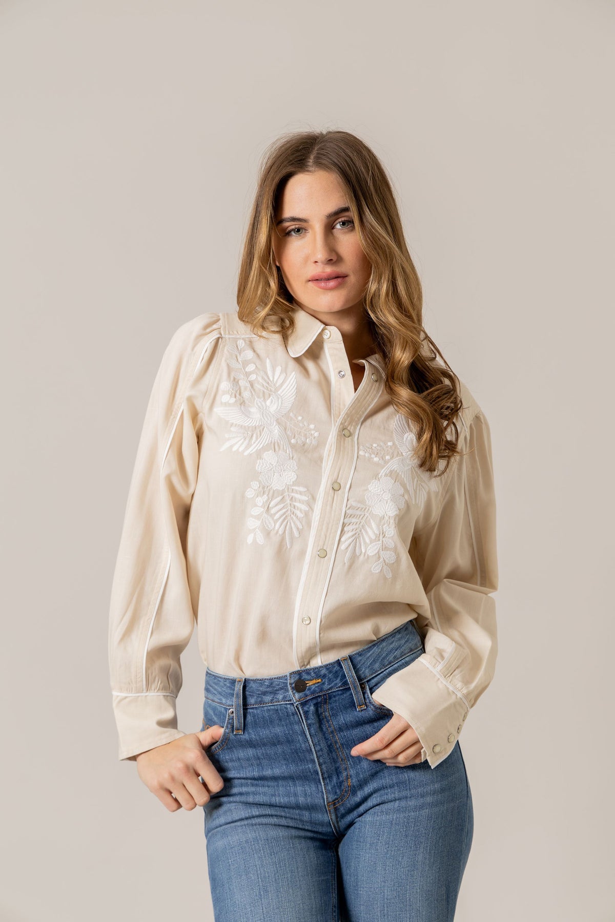 Kimes Emilia Tencel Natural Snap Up