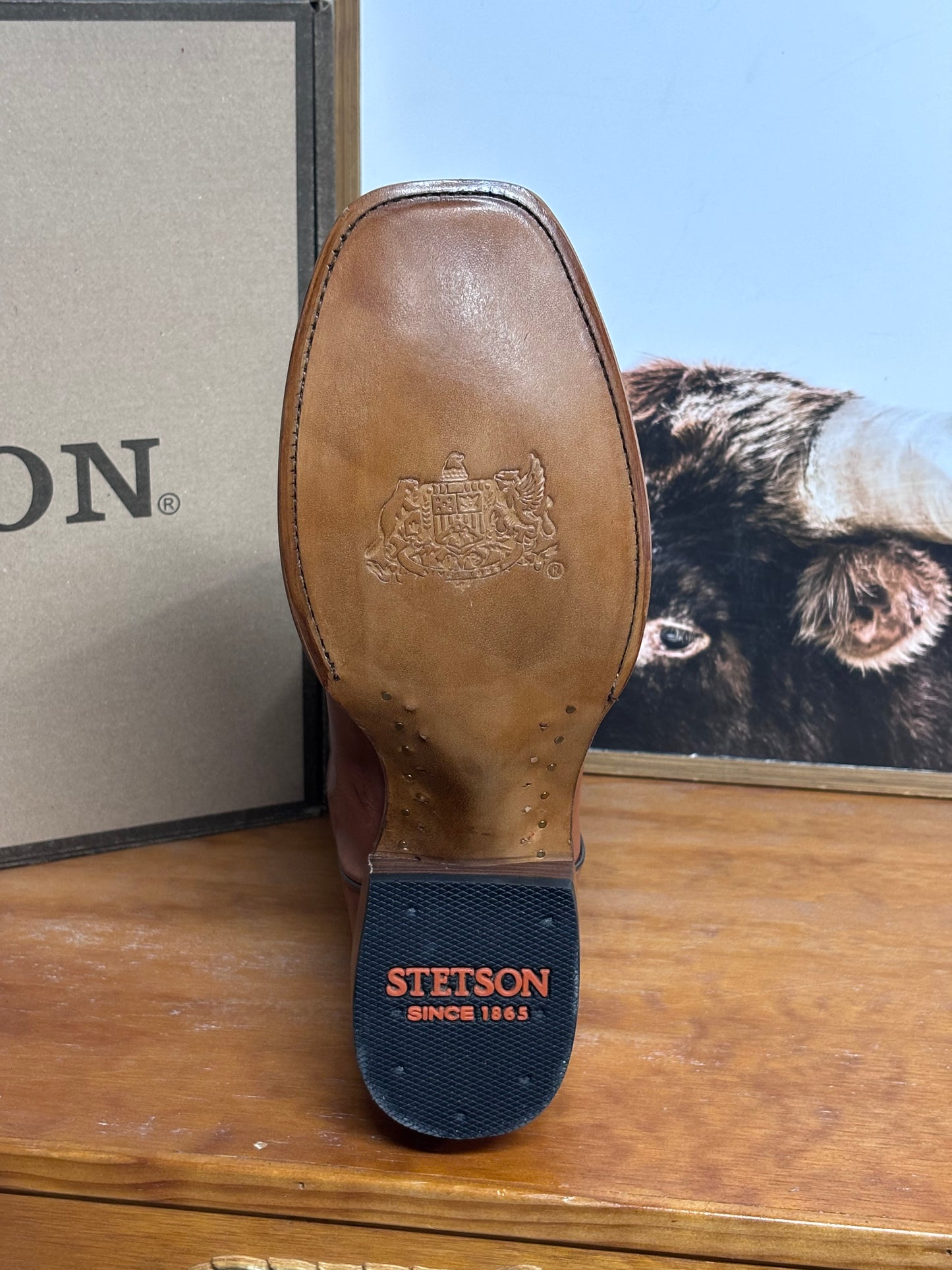 Stetson Jake Cognac & Navy Boots