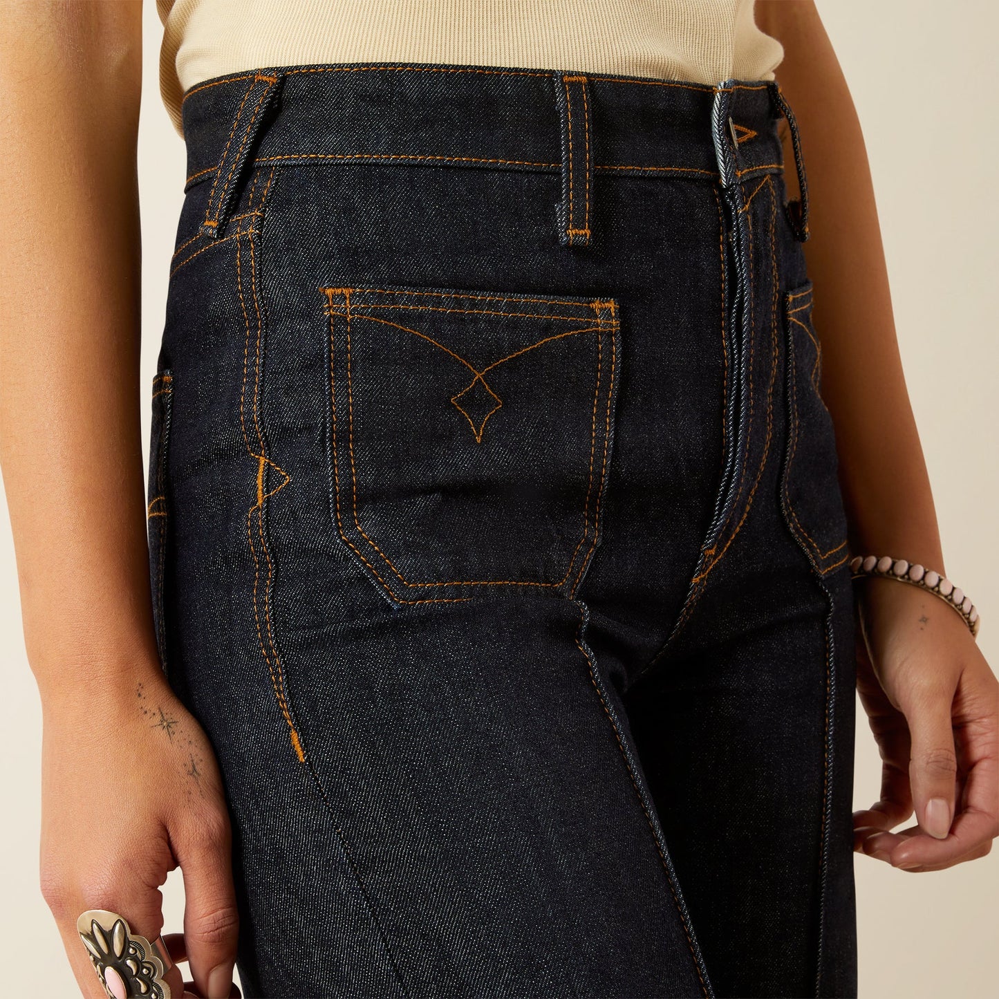 Ariat Ultra High Rise Tomboy Western Utility Wide Leg Jean