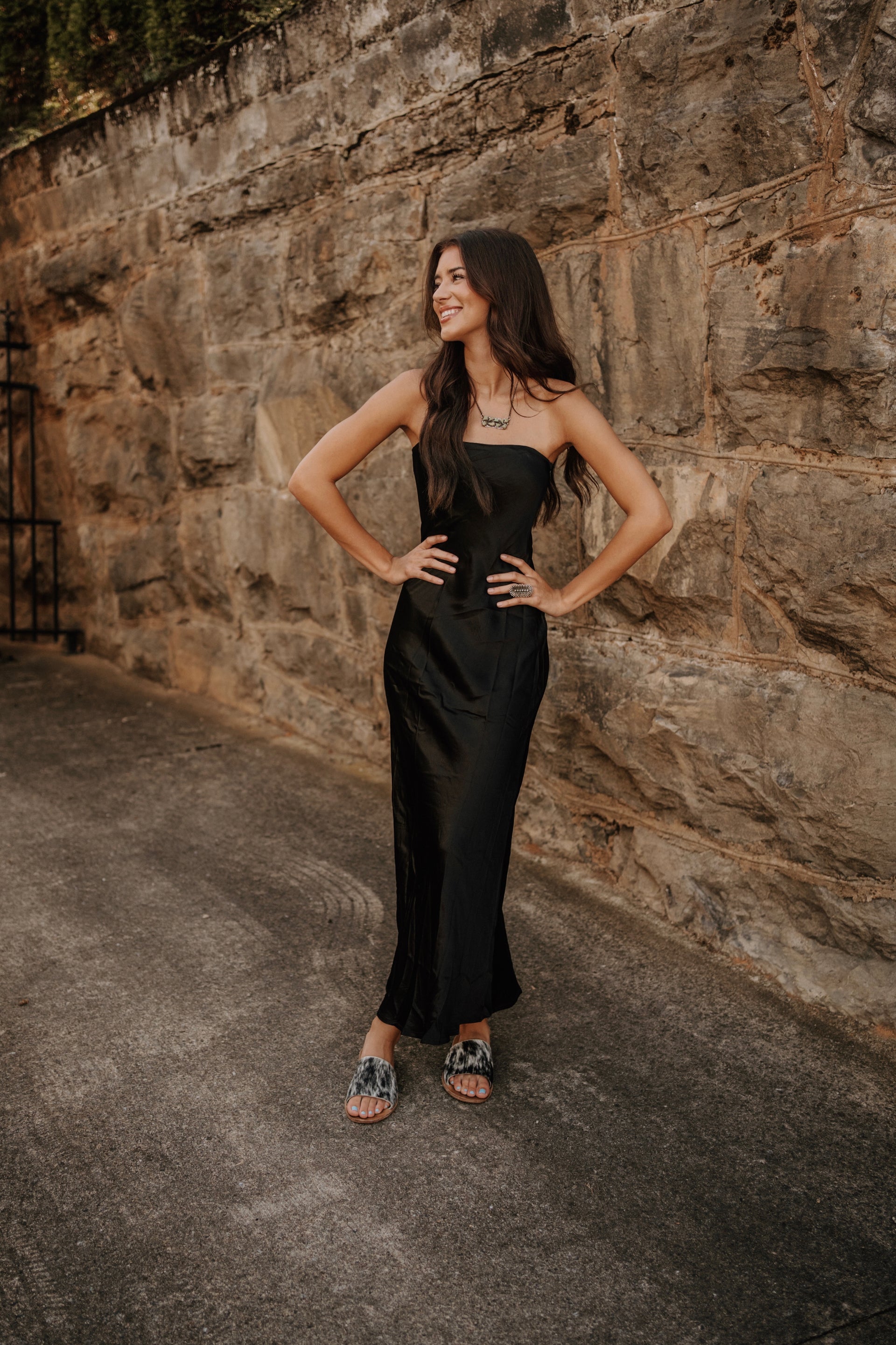 Little Black Strapless Dress Large