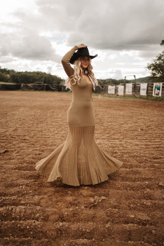 Llano Olive Maxi Dress