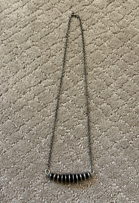 Authentic Navajo Saucer Pearl Bar Necklace