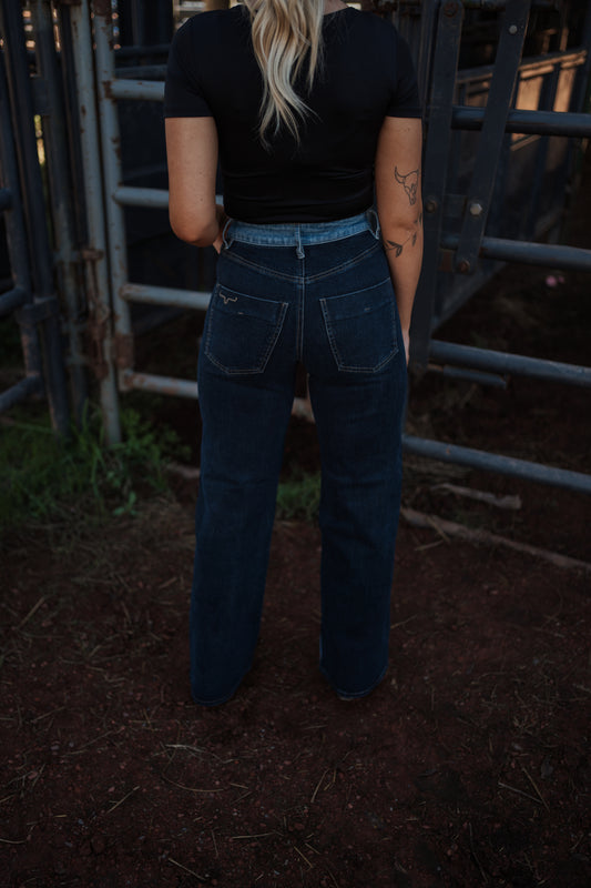 Kimes Camila 2 Tone Indigo Wide Leg