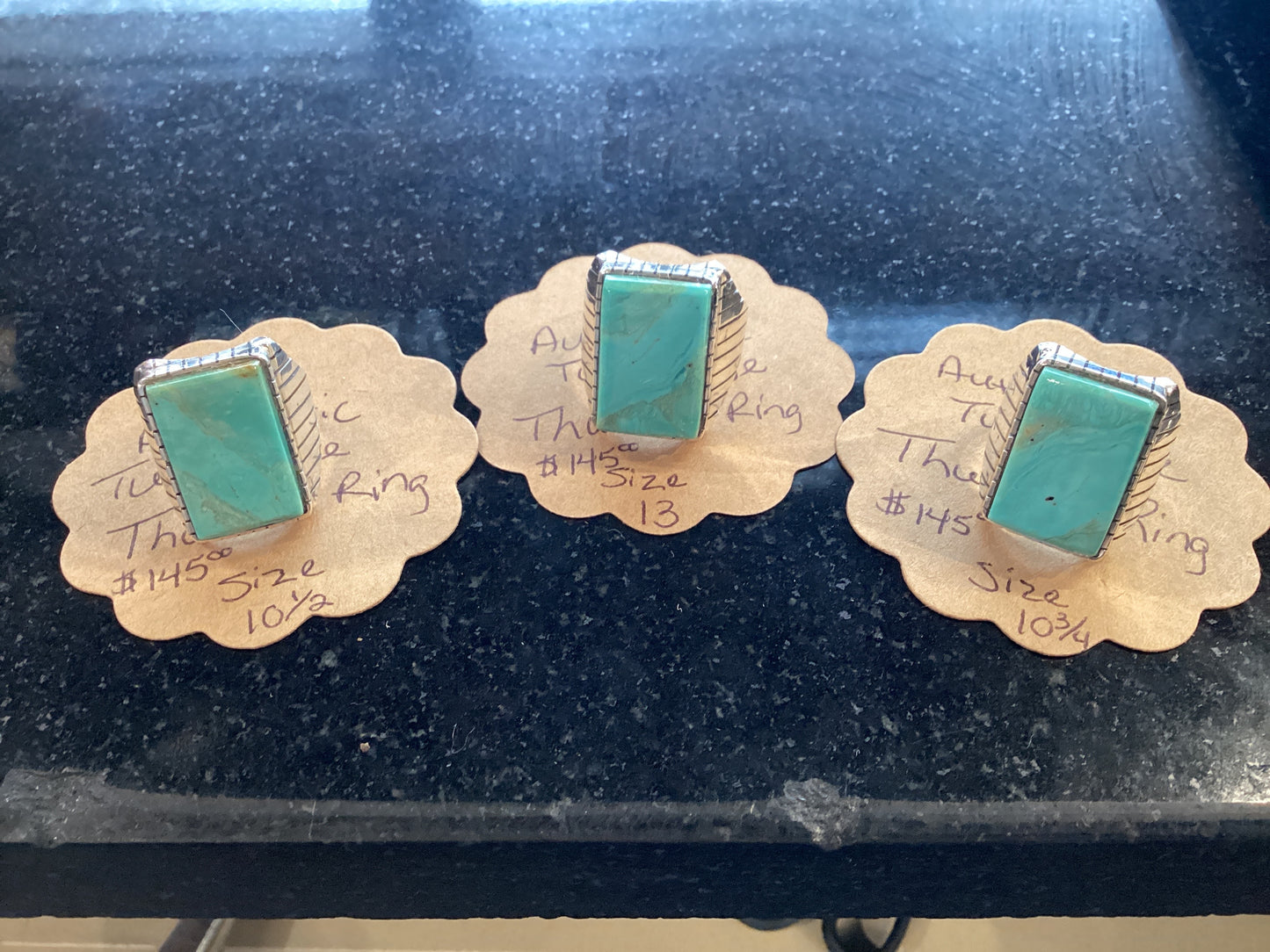Authentic Turquoise Thunder Ring