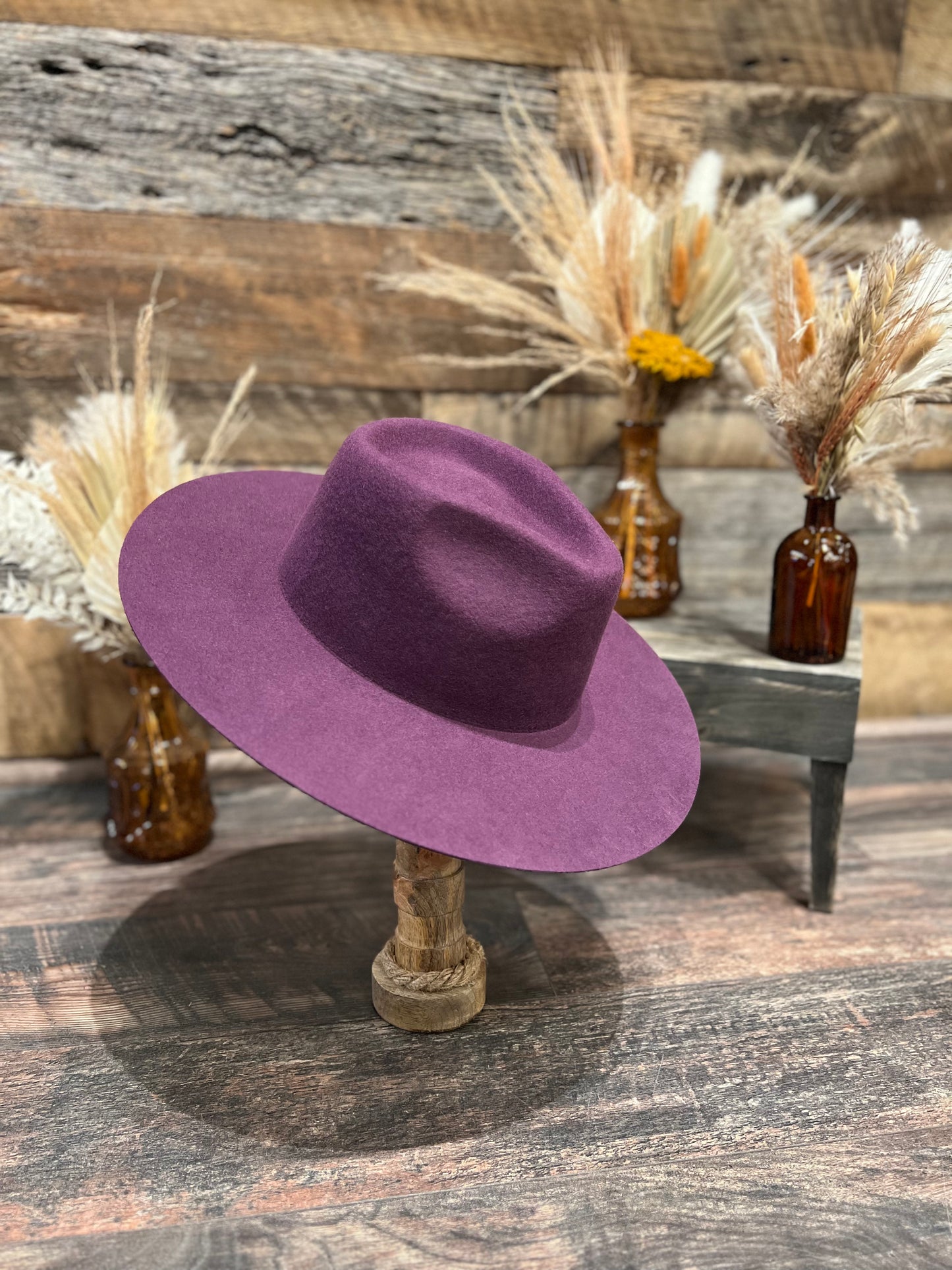 Plum Felt Hat