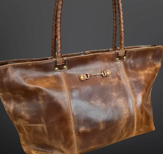 Snaffle Tote Bag Distressed Oak