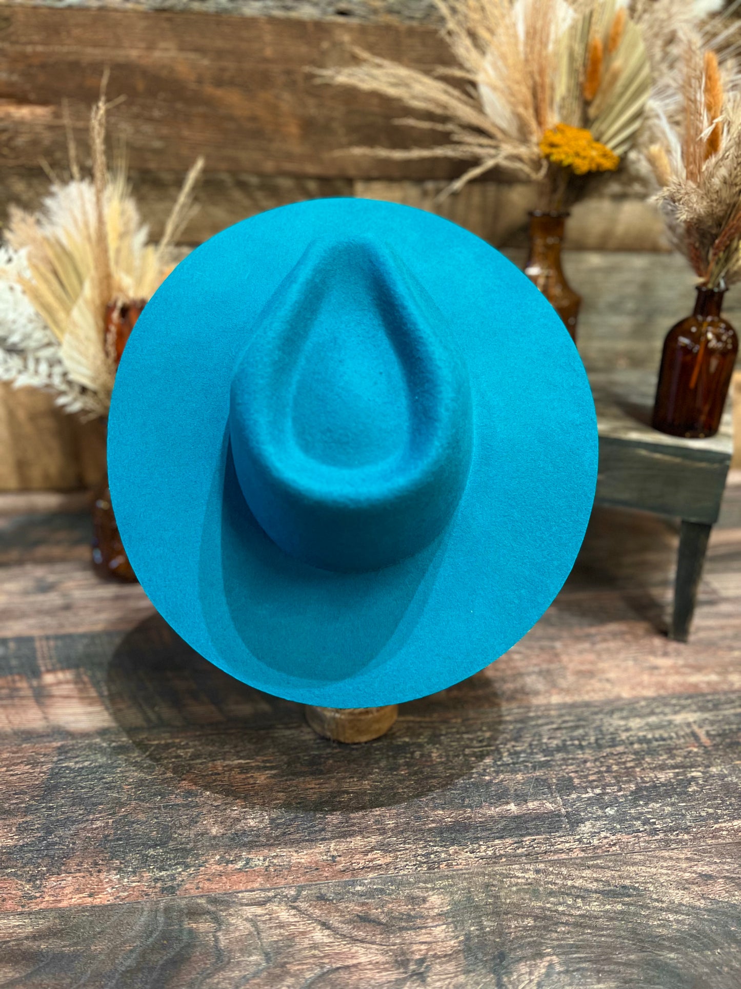 Teal Felt Hat