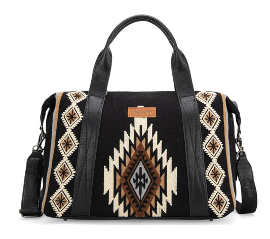 Wrangler Southwestern Print Duffle Bag - Black