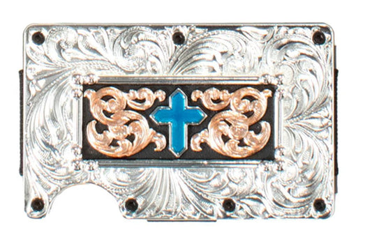 Turquoise Cross Utility Wallet