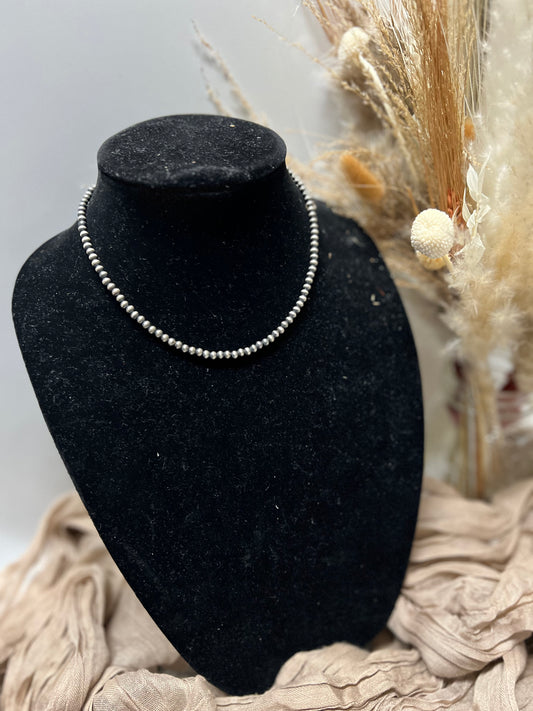 16 inch 4mm Navajo Pearl Necklace