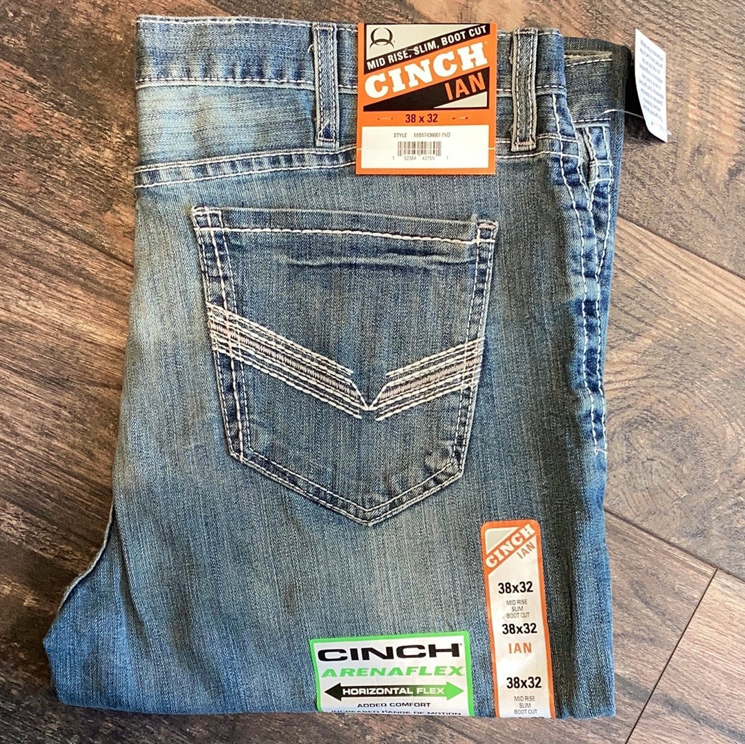 Men’s Cinch Ian Mid Rise Slim Boot Cut Jeans