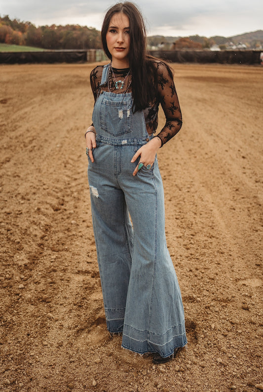 LAST ONE Dakotah Distressed Overalls