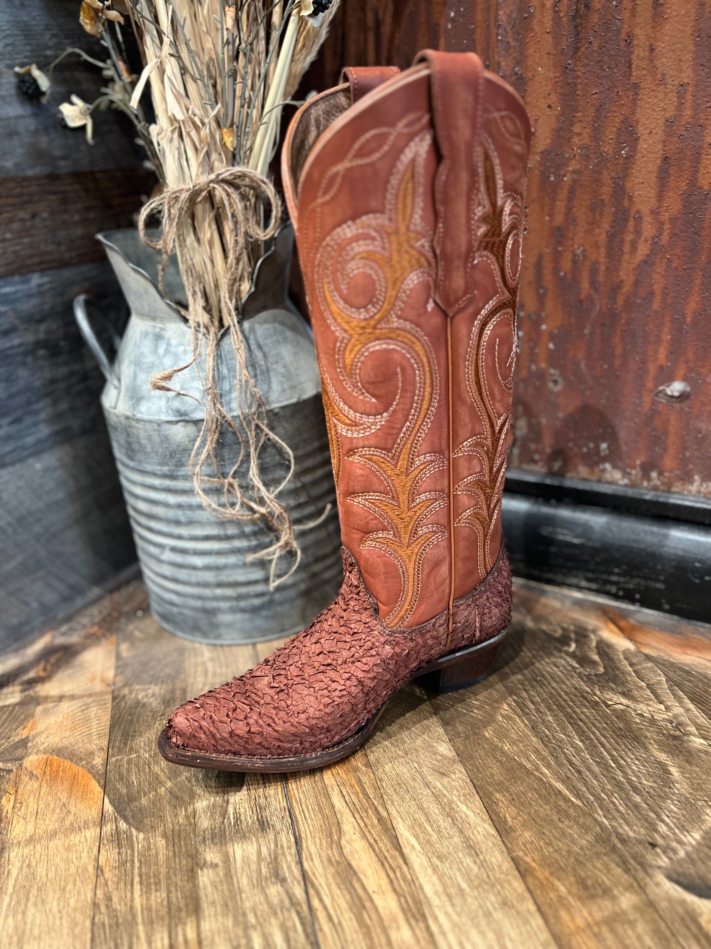Women's Shedron Fish Embroidery Boot