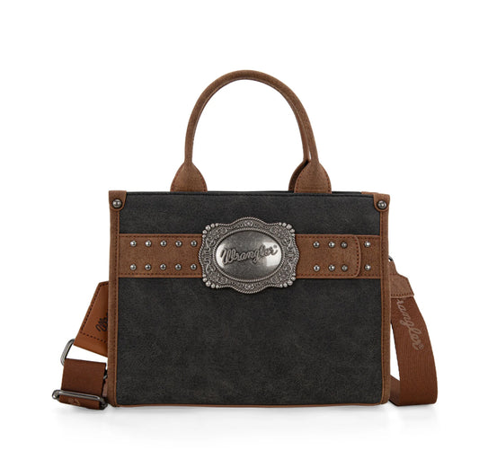 Wrangler Buckle Tote/Crossbody -Black