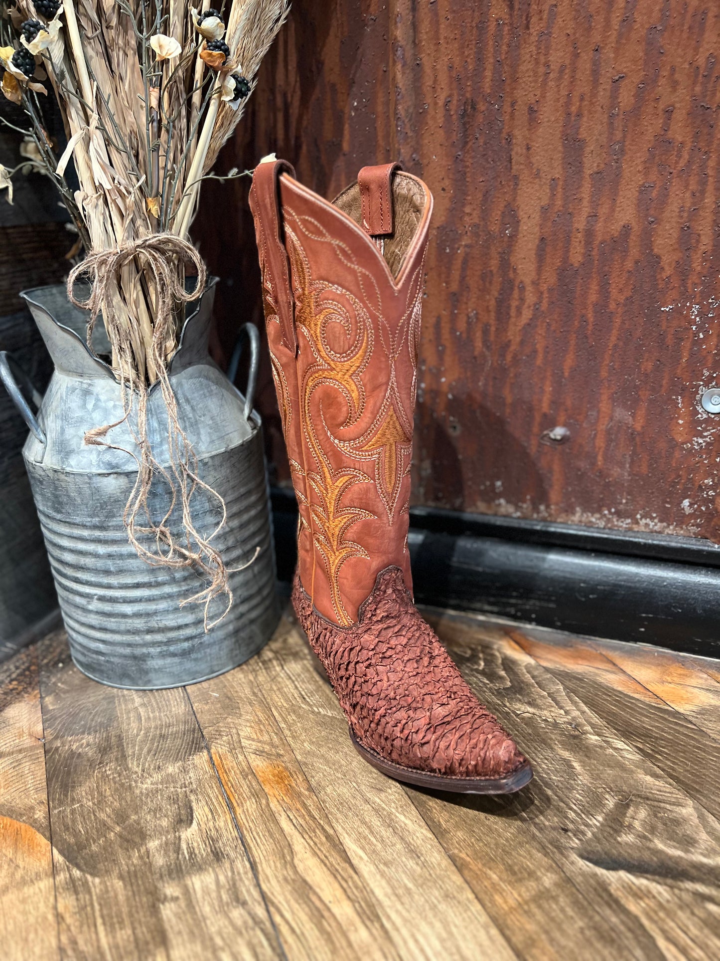 Women's Shedron Fish Embroidery Boot