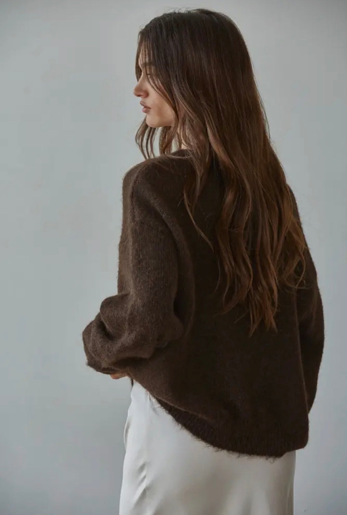 Walnut Knit Button Up Cardigan