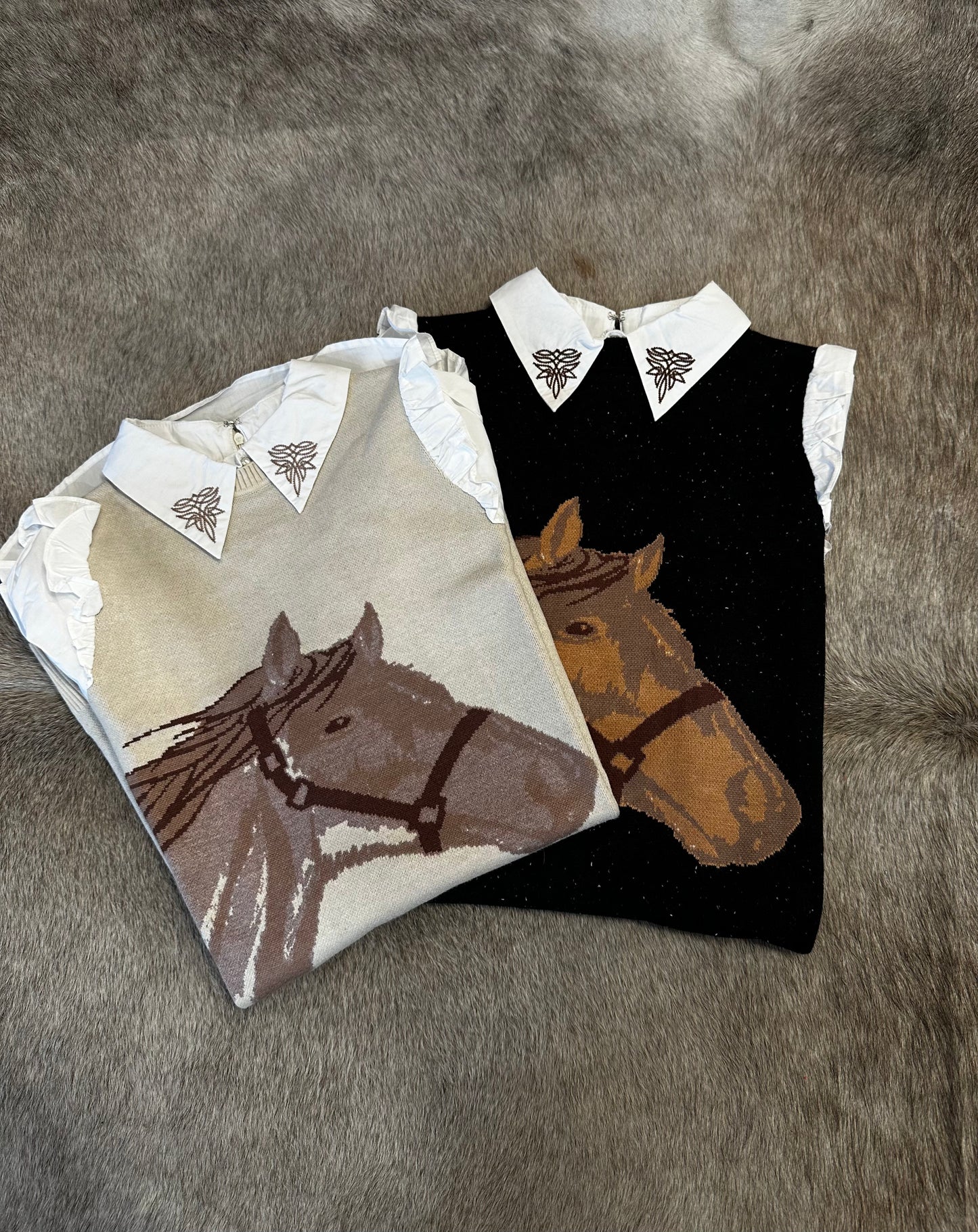 Bootstitched Pony Sweater Dress