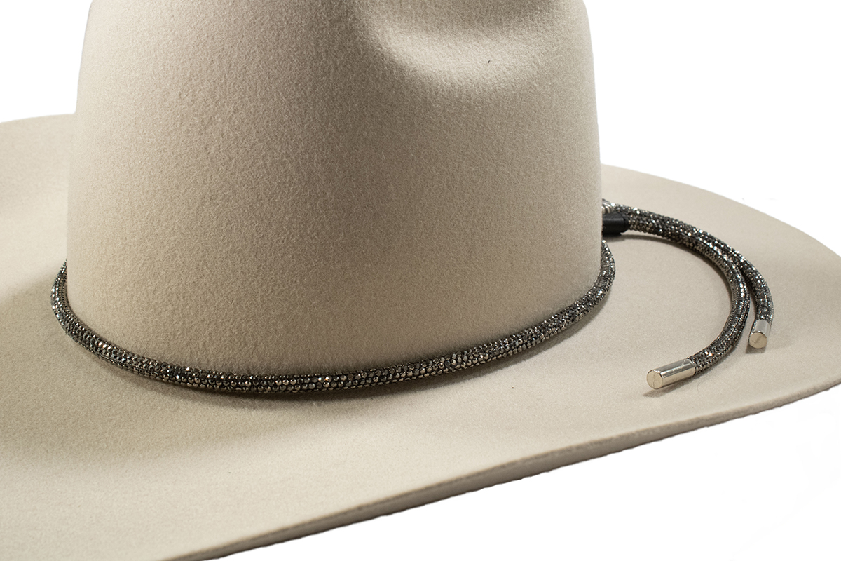 3-D Belt Glass Rhinestone Black/Silver