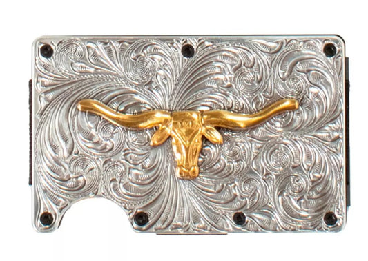 Gold Longhorn Utility Wallet