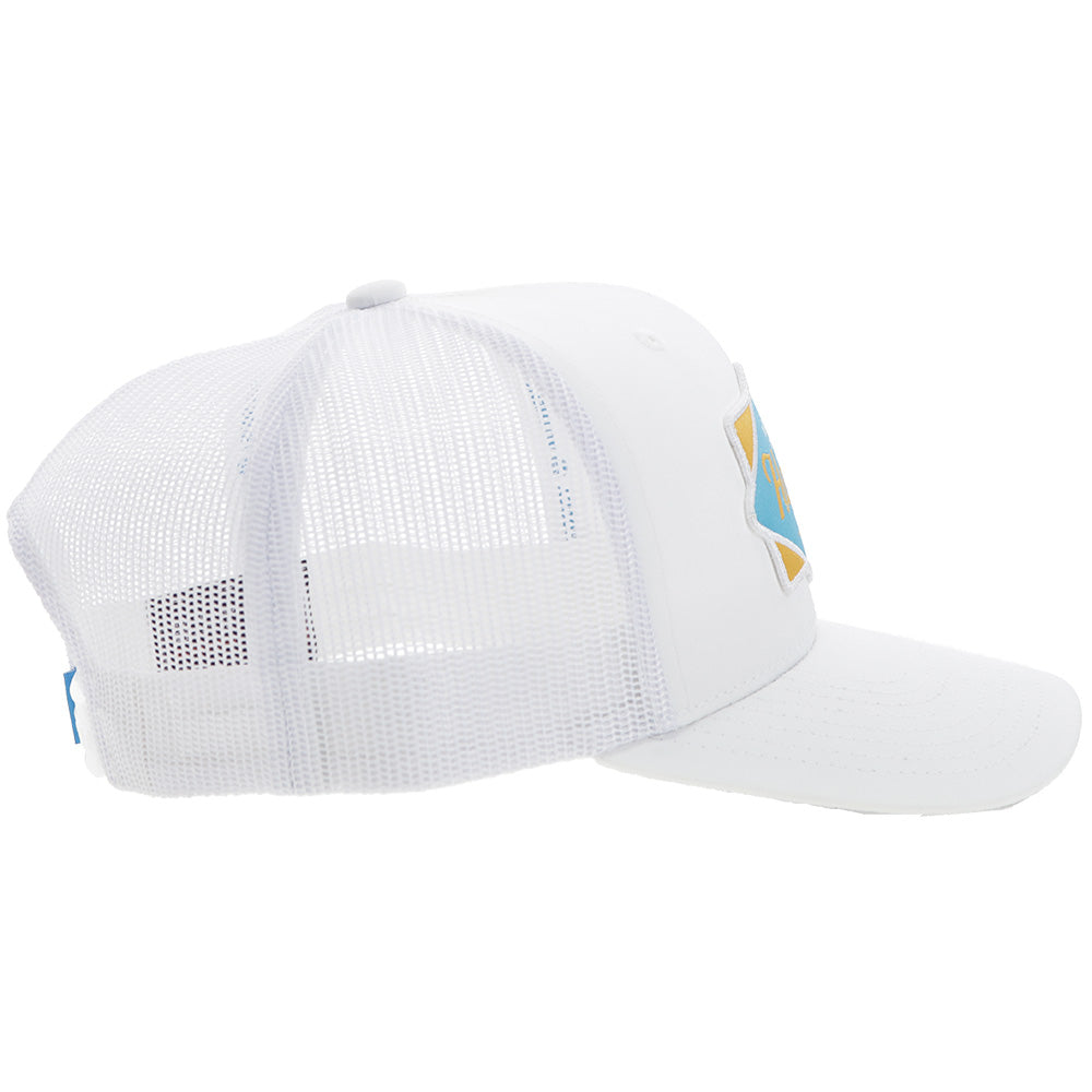 Hooey Diamond 6 Panel Trucker Hat White