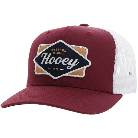 Hooey Diamond 6 Panel Trucker Hat Red