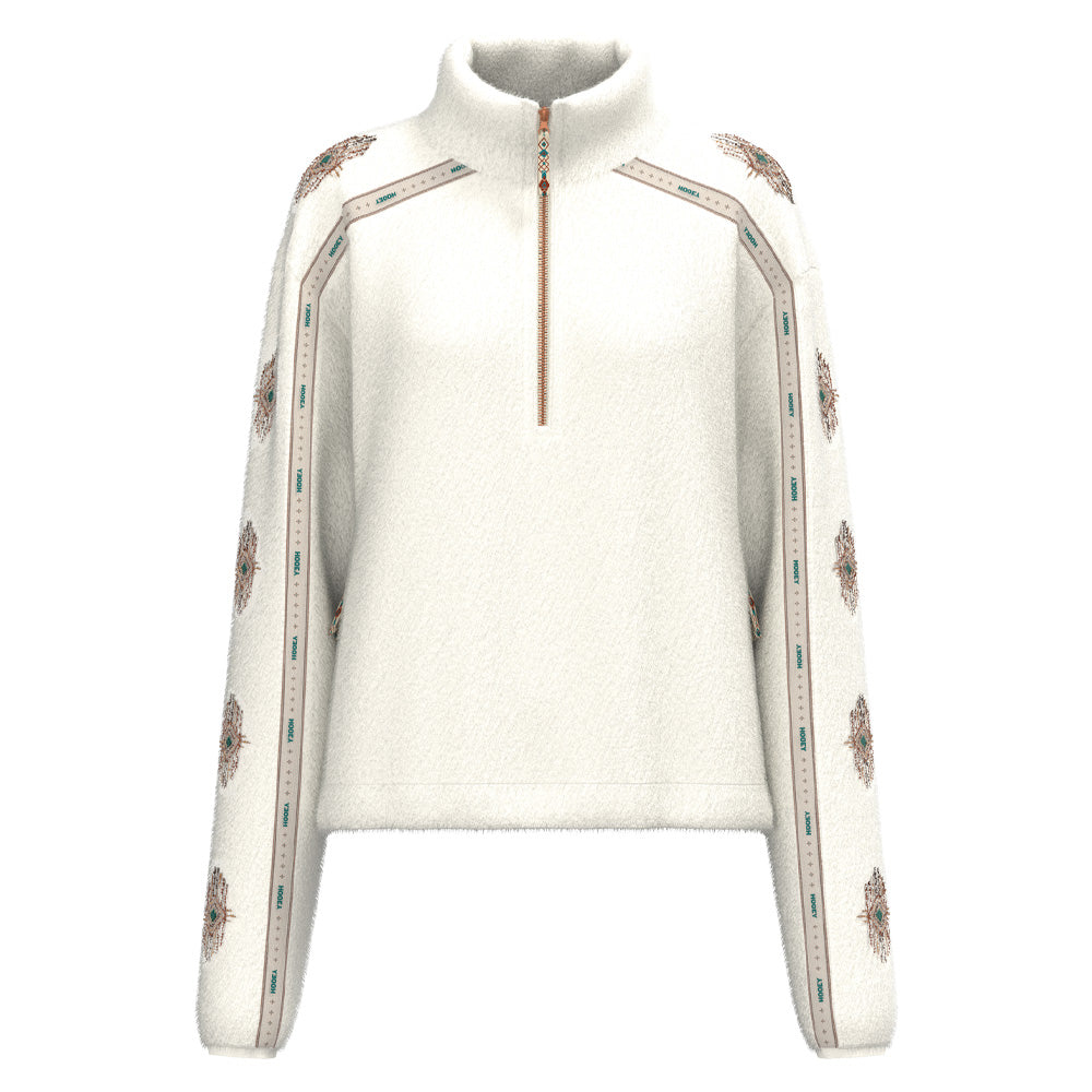 Hooey Mia Fleece Cream Pullover