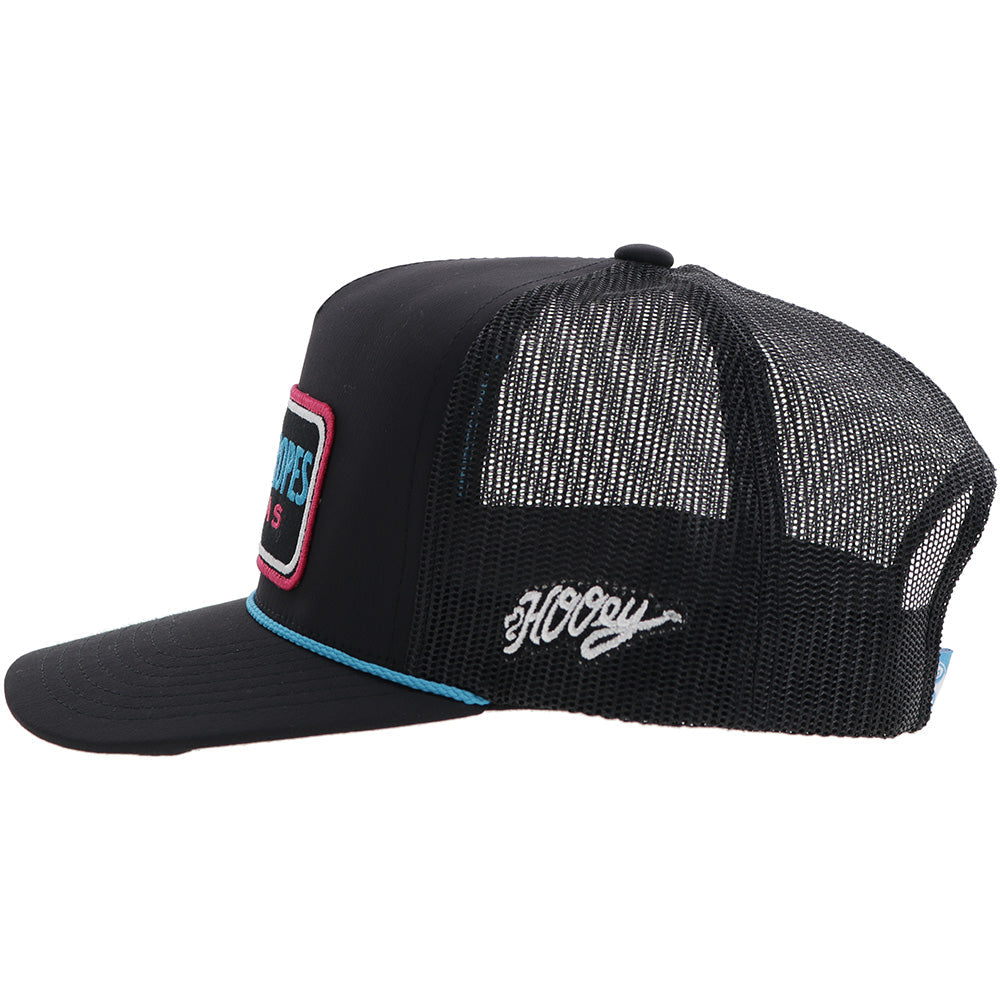 Hooey Cactus Ropes 5 Panel Trucker Hat Black