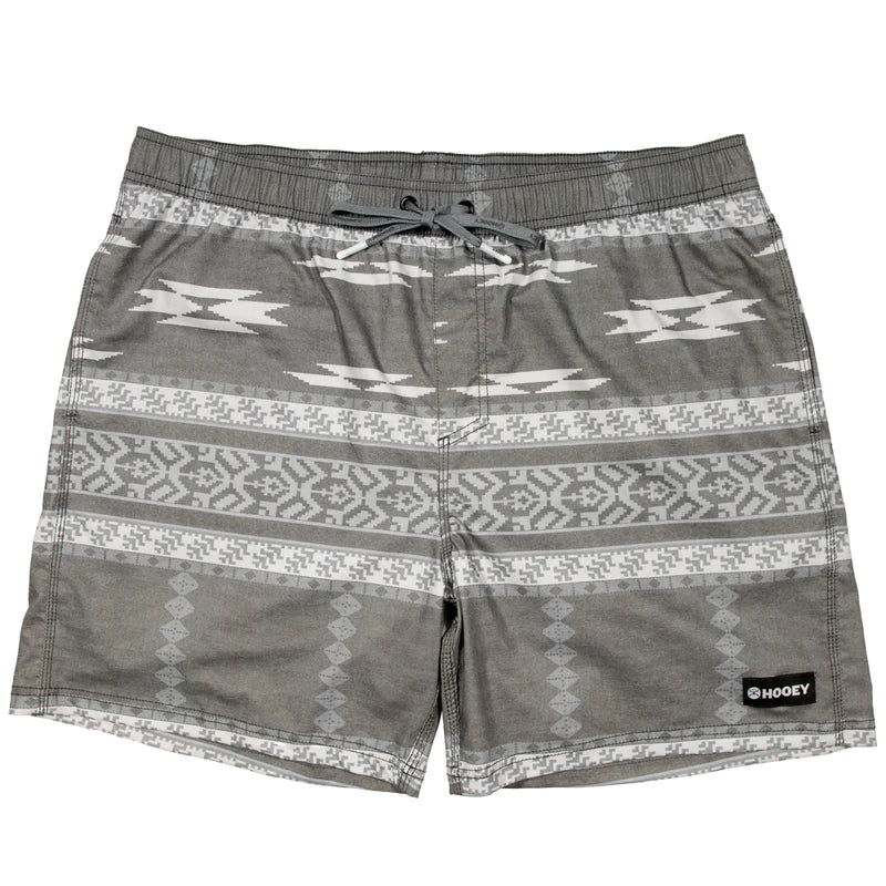 Big Wake Hooey Shorts - Black/Grey Aztec